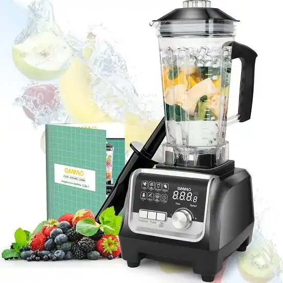 OMMO 1800w Professional Countertop Blender with Built-in Timer