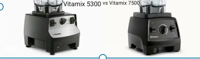 The Vitamix 5300 and 7500 motor power slight difference